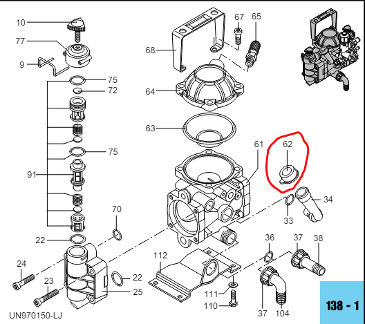 Gasket 18 mm Suits AR-19 Diaphragm Pump [223 800330]