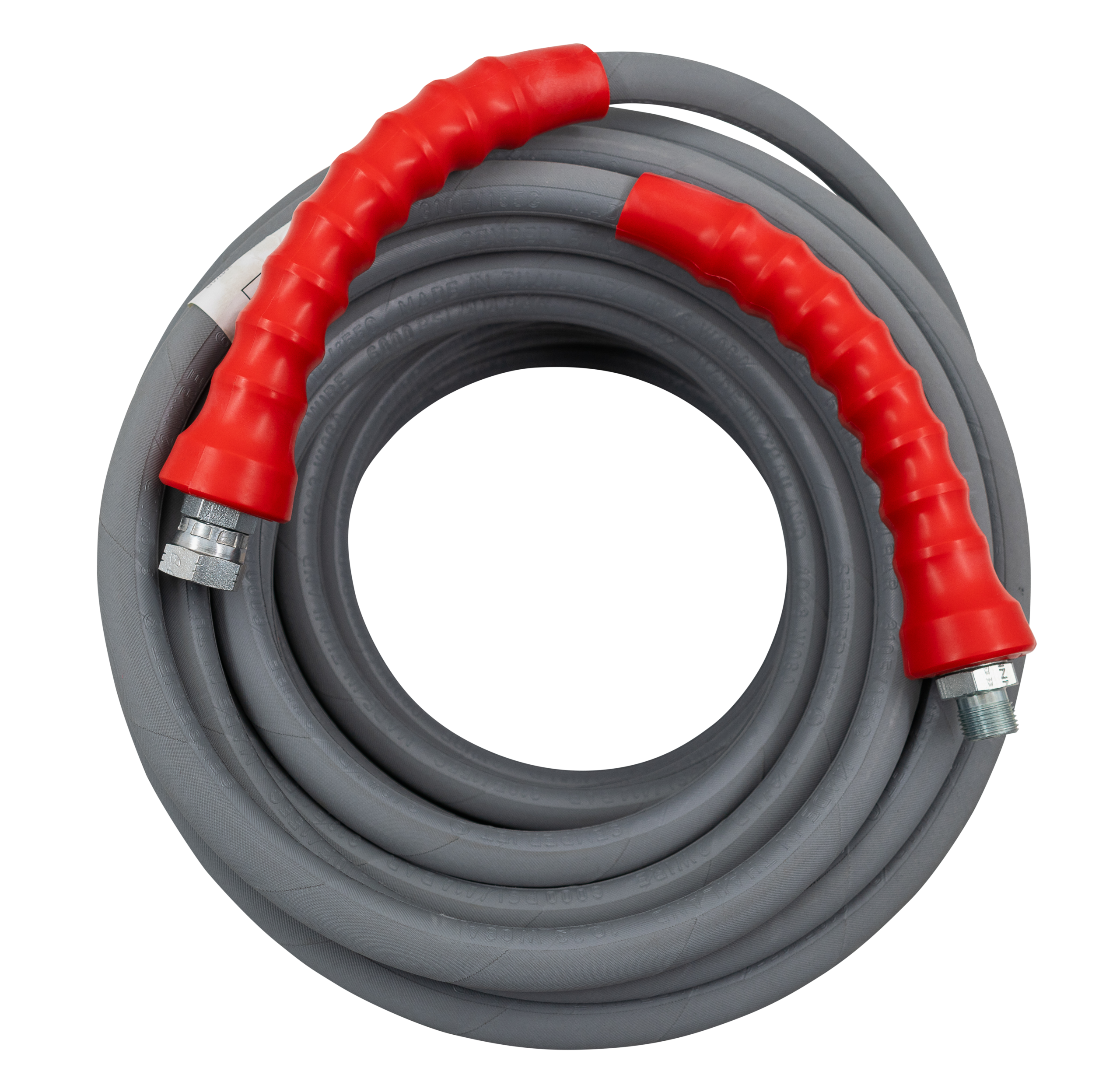 3/8" R2 2 Wire Hose - Grey - 6,000 PSI - Semperit [Was 165 R2J400 01MG 3/8MX3/8 FS] [165 R2J400 01MG 3/8MX3/8 FS]