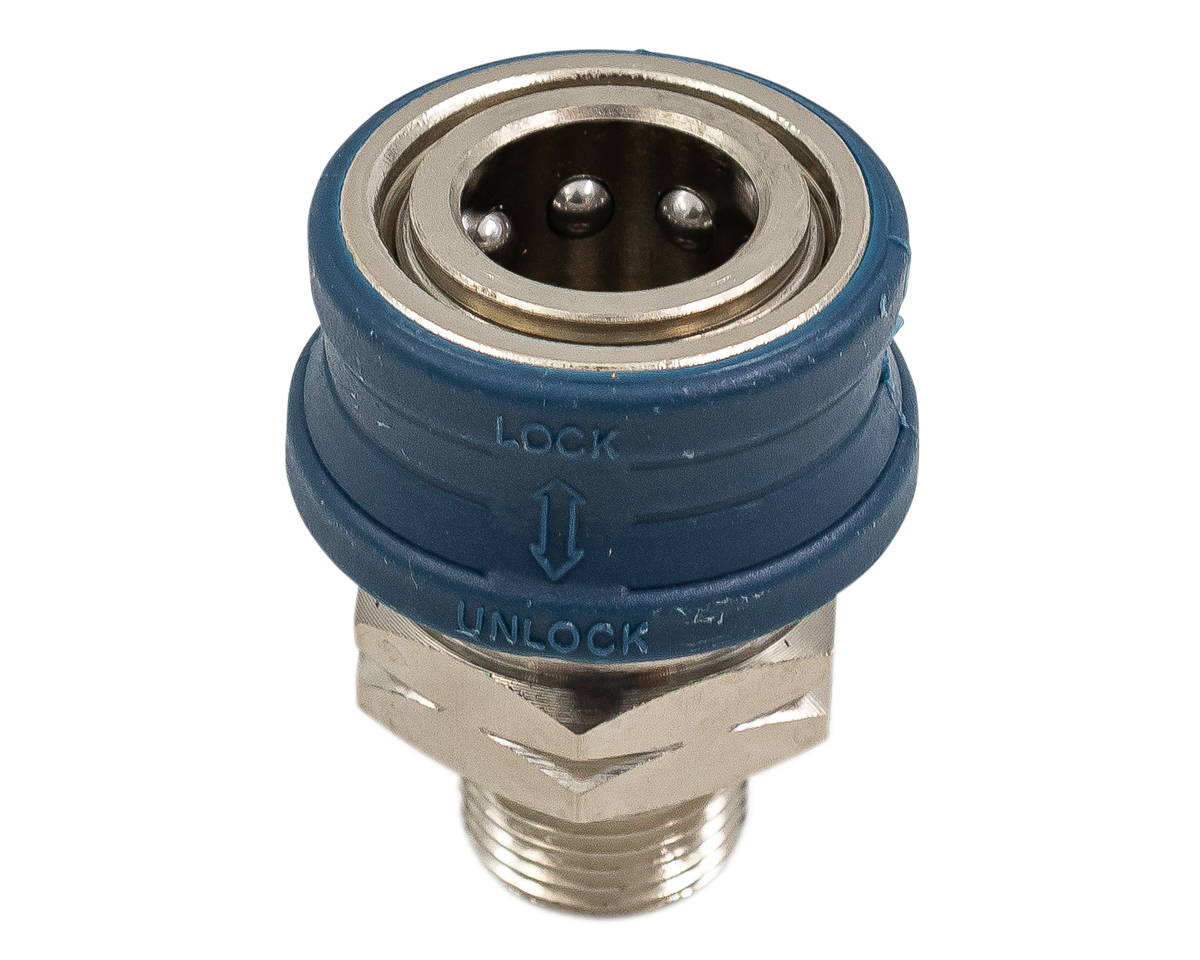Coupler 3/8 BSPM Blue Cap [125 85.301.198BL]