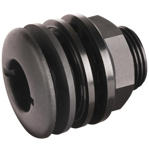 25mm Short Male Tank Fitting Black