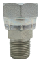 Swivel Adaptor - Steel - 3/8" BSP M, 1/2" BSP F SS