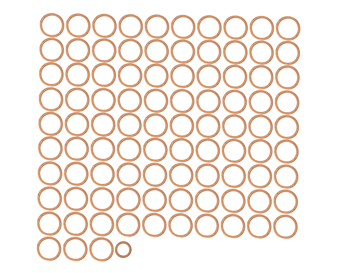 Copper Washer Set RR 1/2 [165 ZX.1461-100]