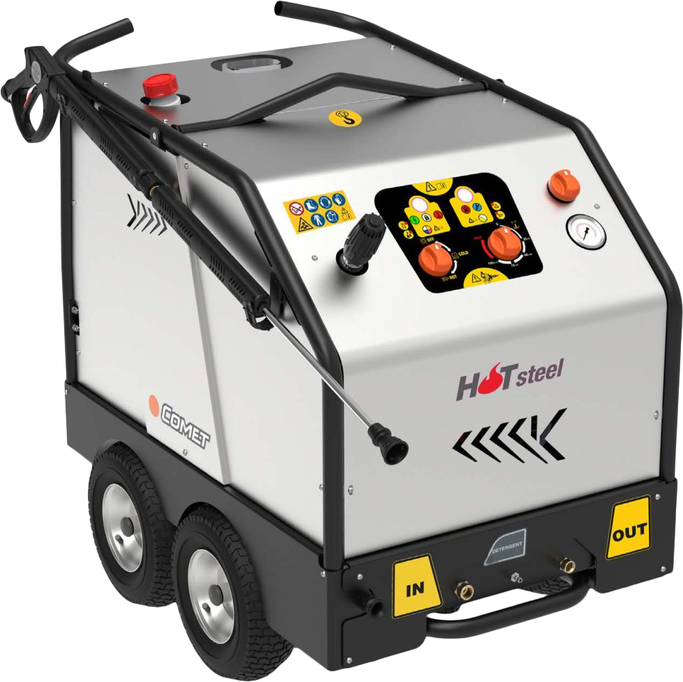 Hot Electric Pressure Cleaner – Three Phase – KF Steel - BAR[Was 108 HOT25/21 KF] [108 HOT25021 KF]