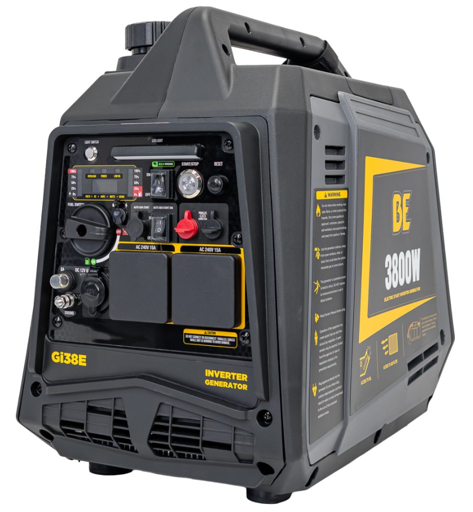 3,800W Pure Sign Wave Digital Inverter Generator - Electric, Remote & 2-Wire Start [123 GI38E]