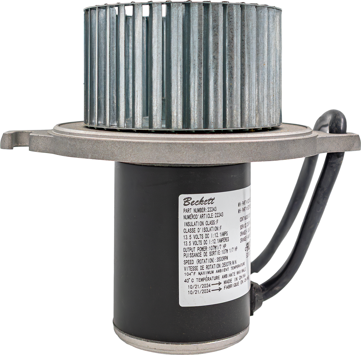 Beckett Motor Kit Inc. Blower Wheel - Was HYD 52145U [125 59.110.004]