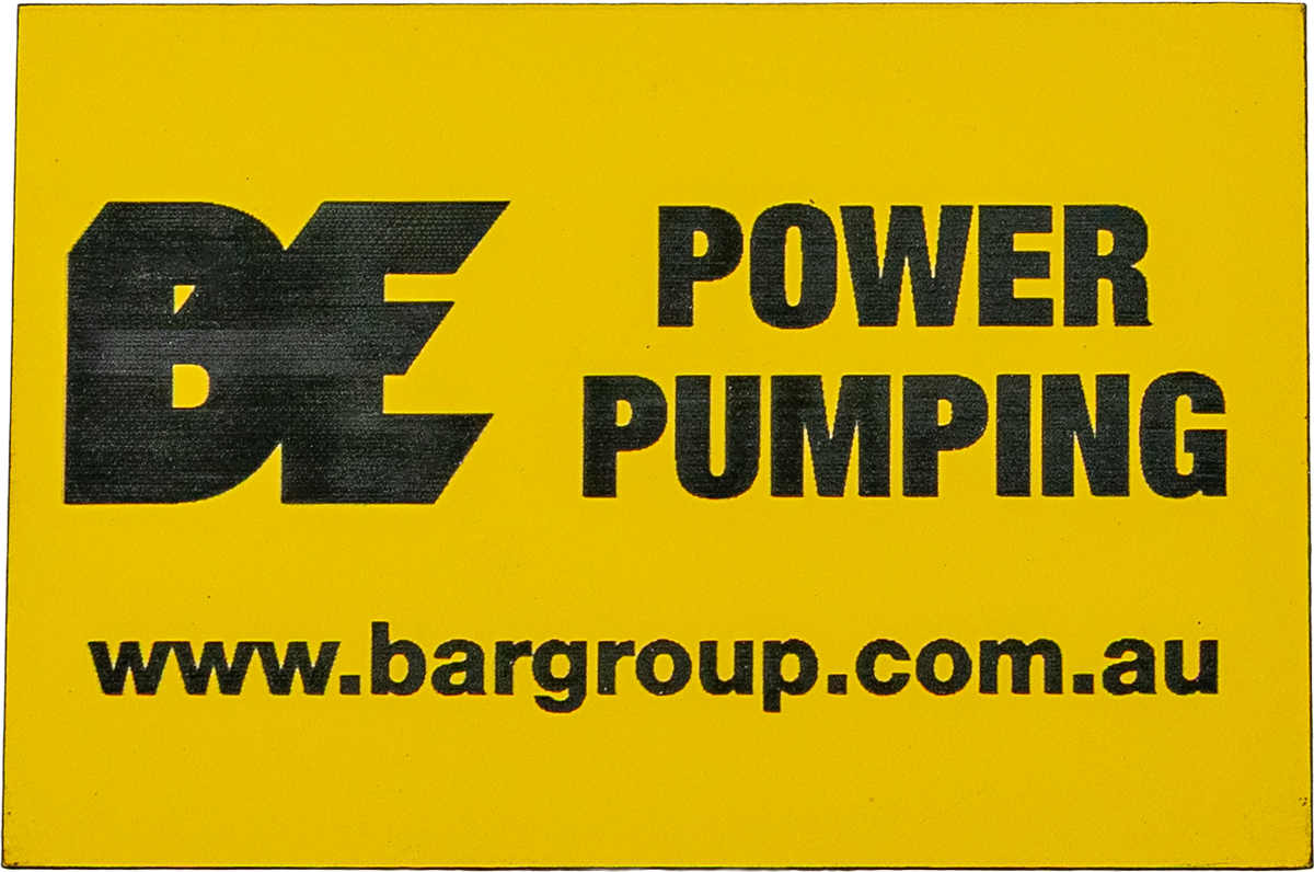 Engraved Traffolyte Power Pumping Label [125 85.804.109]