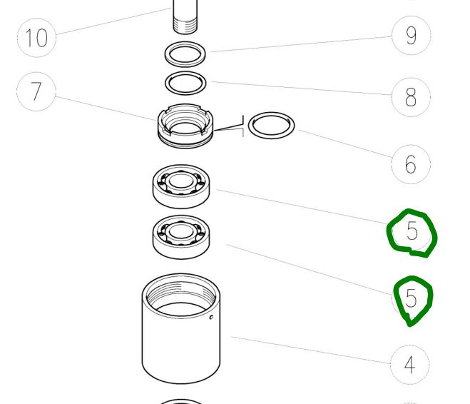 S/S Ball Bearing  [145 11.4410.32]