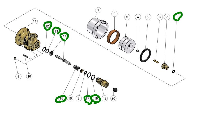 Spares Kit for RP80/500 (RL84) [145 30.3256.24]