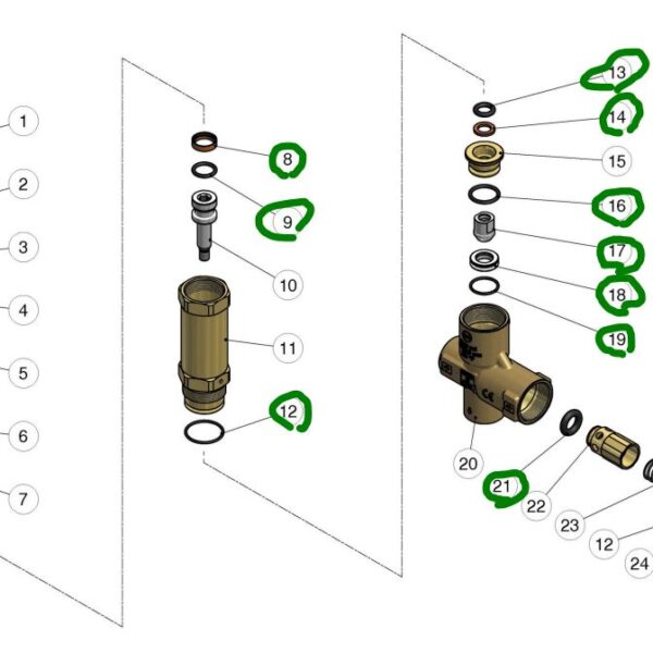 Unloader Repair Kit - VB140/160 - PA[145 60.4812.24]