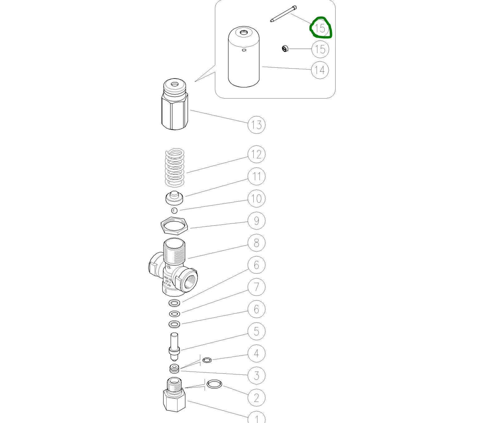 Brass Pin (4mm) to fit VS350 [145 60.5114.31]
