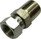 Swivel Adaptor - Steel - 1/2" BSP M, 3/8" BSP F SS