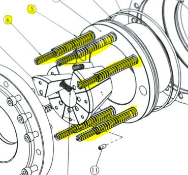 Spring Kit (Inner and Outer) for 165 P16HPS [165 P16-90270034-5]