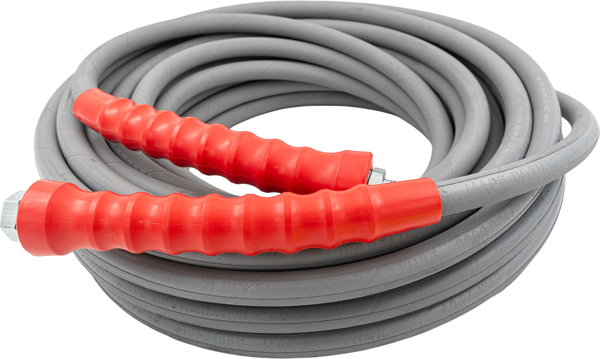 3/8" R2 2 Wire Hose - Grey - 6,000 PSI - Semperit [Was 165 R2J400 01MG 3/8MX3/8 FS] [165 R2J400 01MG 3/8MX3/8 FS]