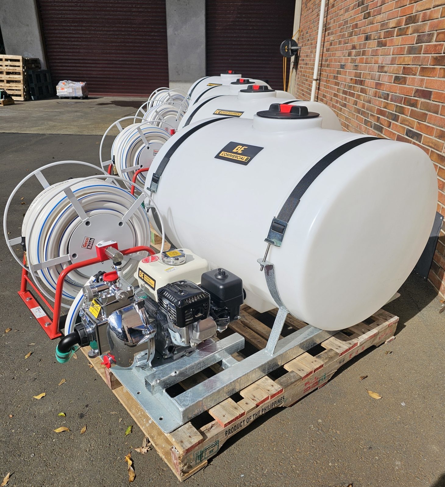 450 L Skid Assy with 30 m 1" washdown hose on reel [164 APT0450N FIRE SKID]