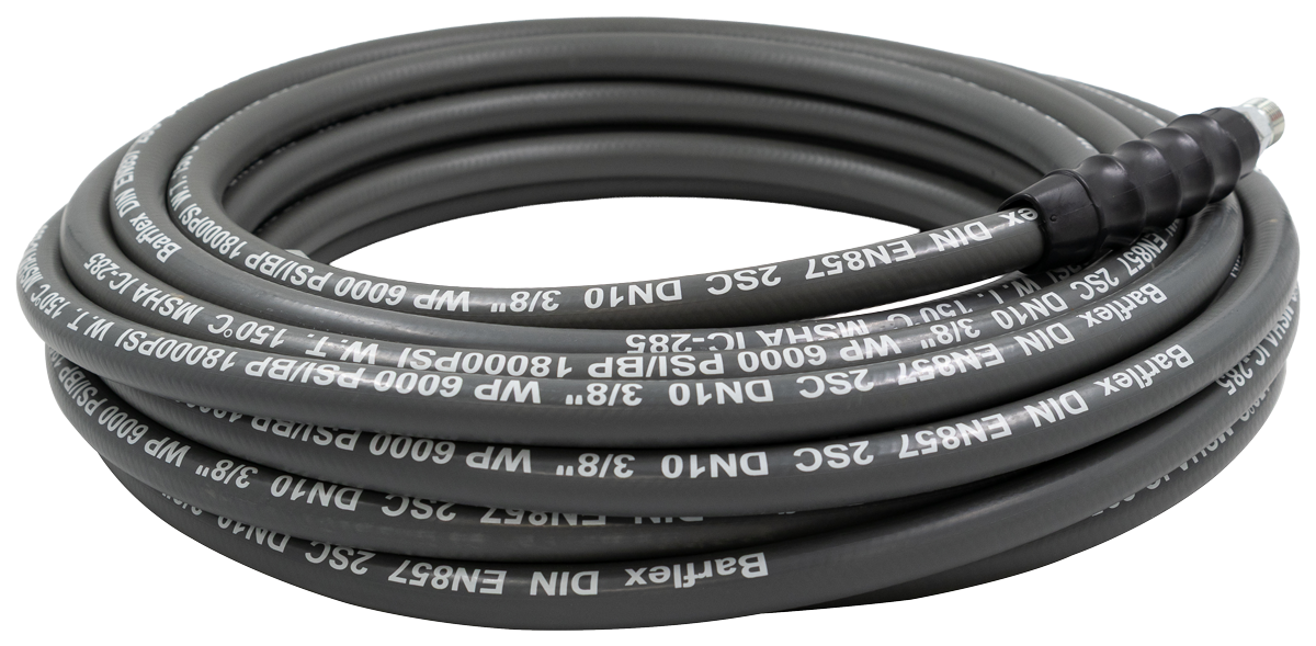 3/8” R2 Wire Hose – Grey Smooth